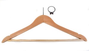 <span class=keywords><strong>Cintre</strong></span> en bois <span class=keywords><strong>antivol</strong></span> de qualité supérieure pour hôtel, avec pinces métalliques, pour vêtements/manteaux/chemises ! ! - Product Image 5