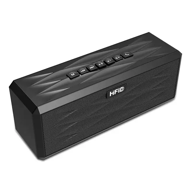 HFID Super Bass Mini Digital Sound Box Red Bluetooth Speaker With Intelligent Voice Prompt