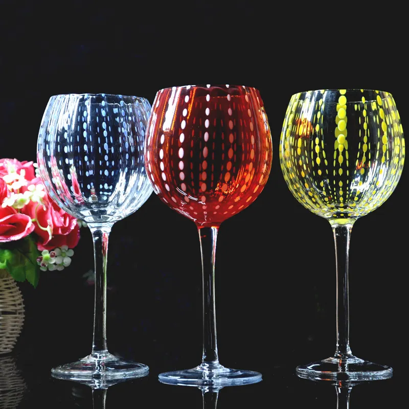 White Wine Glasses Wine Party Glass Wine Glasses With Customized Painted design