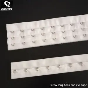 Wholesale 3 Row 3 Hook Hook and Eye Tape Bra Invisible Seamless Bra Extender  - China Hook and Eye Tape and Bra Extender Strap price