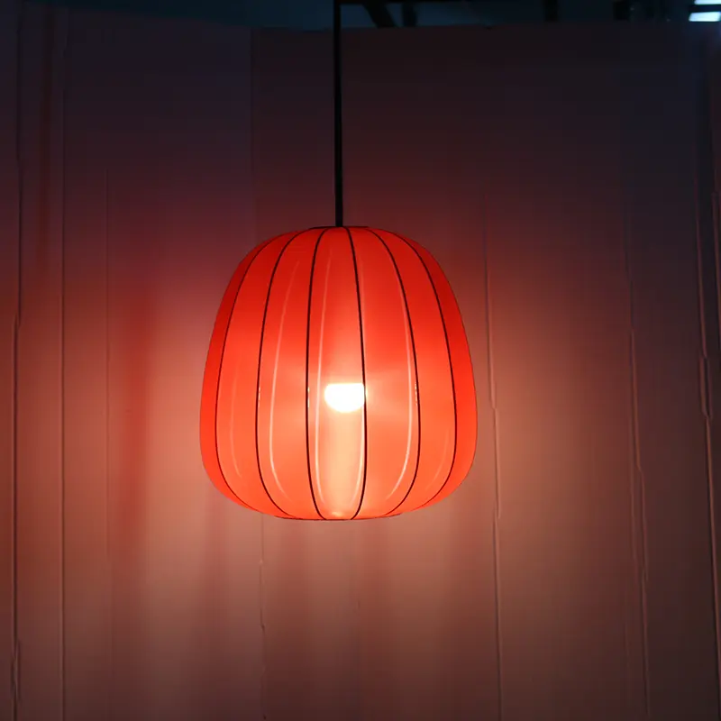 Chinese Traditionele Stijl Rode Papieren Lantaarn Vorm Shade Hanglamp Unieke Verlichting