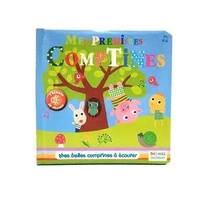 Planche d'apprentissage personnalisée pour enfants, en carton, couverture rigide, sons, impression de livres