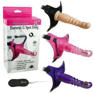 Dildo Vibrante con Cintura Regolabile, 10 Modalità di Vibrazione, 8 Pollici, Stimolatore Punto G, Sensazione Silicone, Giocattolo per Adulti - Product Image 1