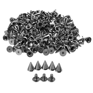 100 pièces de clous coniques ronds de 10 mm, rivets à vis en alliage, accessoires de <span class=keywords><strong>couture</strong></span> pour le bricolage et le travail du cuir - Product Image 3