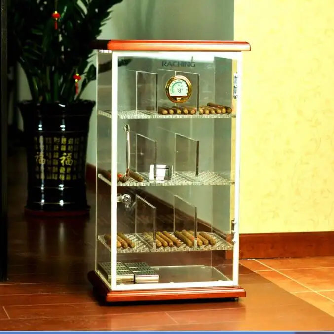 Factory Direct Offer high quality acrylic electric Cigar accessories cigar cabinet humidor