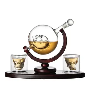 Hot Selling Globe whiskey Decanter Set,Whisky Decanter Globe With Glasses