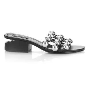 Bequeme Sohle Strass Low Coarse Heel Woman Slipper