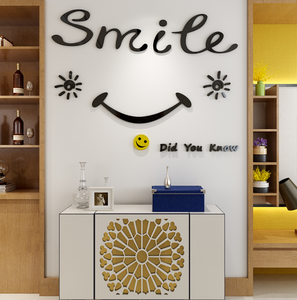 Adesivo autoadesivo 3d de parede infantil, decoração de quarto sorridente - Product Image 3