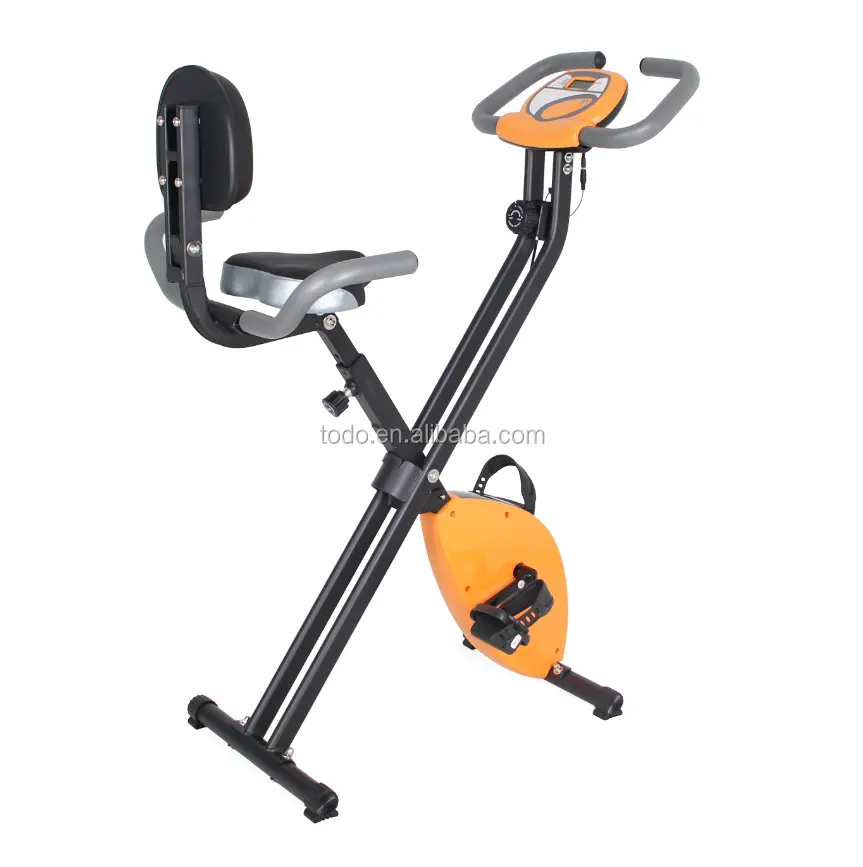 Home Folding Pedal Exerciser - Portable X Bike Medical Exercise Pedal Magnetic Small Exercise Fitness Bike for Office