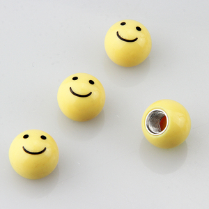 Plástico ABS única CARA de la SONRISA Linda Emoji Bola Redonda Motocicleta Bici Del Coche de Válvula Del Neumático Caps - Product Image 5