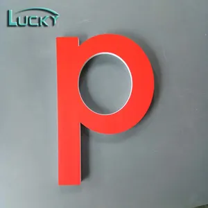 Attraente grande lettera 3D lettere dell'alfabeto non luminose lettere in PVC dipinte