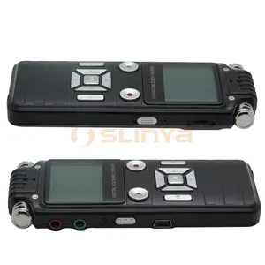 Double Microphone Activated Audio Talking Sound Recorder with MP3 Player Voice Recorder