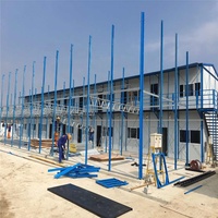 Kits de maisons préfabriquées à faible coût en acier léger avec panneaux sandwich, maison modulaire à deux étages pour bureau, bâtiment scolaire, dortoir, solaire