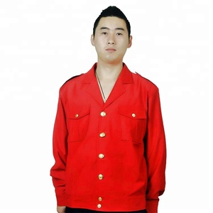 100% coton rouge <span class=keywords><strong>mécanicien</strong></span> vêtements de travail veste et <span class=keywords><strong>pantalon</strong></span> uniforme - Product Image 1