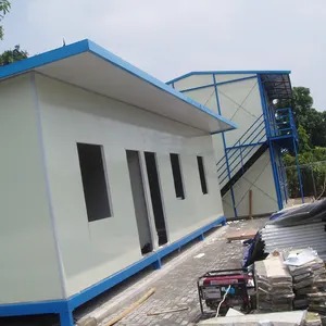 Rumah Prefab Rumah Beton Cepat Modular, Rumah Modular Tahan Air Prefab 100 M2 untuk Ruang Tamu