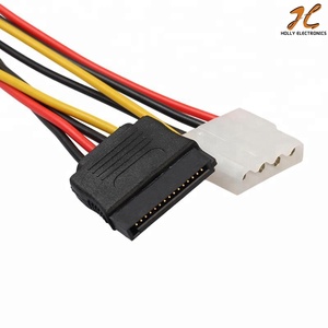 Kabel daya <span class=keywords><strong>SATA</strong></span> 15PIN bersertifikasi RoHS, kecepatan tinggi <span class=keywords><strong>SATA</strong></span> 4Pin IDE <span class=keywords><strong>Molex</strong></span> <span class=keywords><strong>Female</strong></span> + kabel daya <span class=keywords><strong>SATA</strong></span> <span class=keywords><strong>Female</strong></span> Motherboard Hard Disk 18cm - Product Image 5