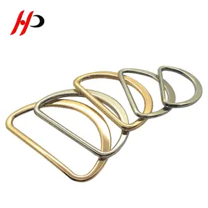 Không Hàn Nickel Mạ 1 "Vòng Kim Loại Hành Lý Da Bag D Shape D Buckle Ring Cho Webbing Belt