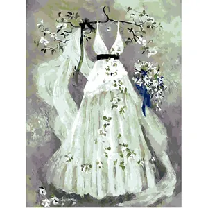 Imprimante de peinture à l'huile sur toile pour robe de mariée, posters et imprimés, cadeau unique pour décoration intérieure