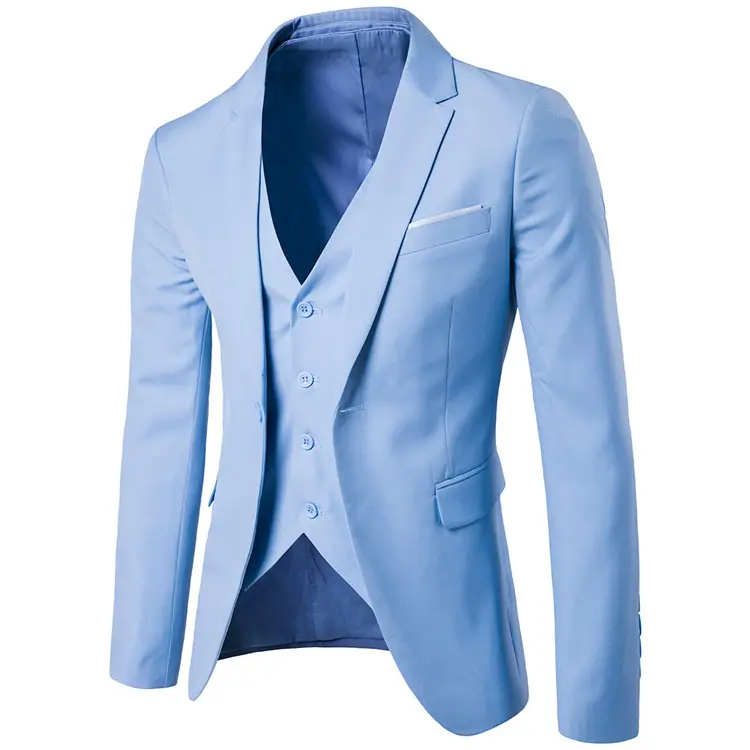 Wedding Blue Suits Winter New Pant Coat Design Custom Plus Size Business Suits For Men's Coats