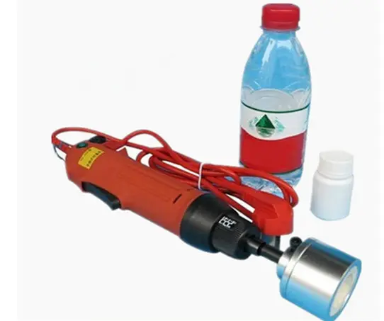 हाथ में बिजली बोतल कैपिंग उपकरण प्लास्टिक कंटेनर कवर ताला उपकरण मैनुअल पैकेजिंग मशीनरी