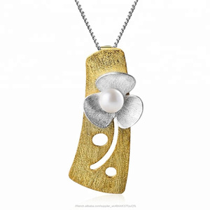 Dame de Trèfle 925 sterling argent perle cage <span class=keywords><strong>pendentif</strong></span> - Product Image 1