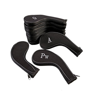 Funda Protectora <span class=keywords><strong>de</strong></span> Neopreno Negra AI LANG para <span class=keywords><strong>Palos</strong></span> <span class=keywords><strong>de</strong></span> <span class=keywords><strong>Golf</strong></span> con Diseño <span class=keywords><strong>de</strong></span> Cremallera Completa para Hierros y Wedges, 10 Unidades/Set - Product Image 4