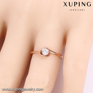 13963 xuping gioielli di moda modelli in oro rosa placcato oro unico anelli di pietra
