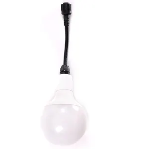 Bola de luz led 3D dmx 80mm, impermeable, programable, píxeles rgb de 360 grados