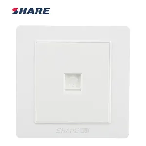 PARTAGER UK Standard couleur blanche interrupteurs muraux électriques et prise téléphonique pour la maison