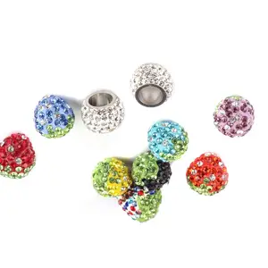 12mm 14mm çilek meyveleri Argil Mix renk kristal boncuk Lampwork taş boncuk delikli çocuklar için takı