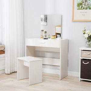 Meubles de chambre à coucher de Style <span class=keywords><strong>scandinave</strong></span> <span class=keywords><strong>coiffeuse</strong></span> blanche <span class=keywords><strong>avec</strong></span> <span class=keywords><strong>miroir</strong></span> et tabouret <span class=keywords><strong>coiffeuse</strong></span> moderne Table de maquillage - Product Image 1