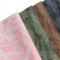 Camouflage cuir pu perforé tissu vêtements