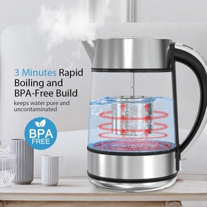 <span class=keywords><strong>Bollitore</strong></span> <span class=keywords><strong>elettrico</strong></span> in <span class=keywords><strong>vetro</strong></span> borosilicato ad alta velocità da 1,7 litri con controllo digitale sul <span class=keywords><strong>bollitore</strong></span> <span class=keywords><strong>elettrico</strong></span> in <span class=keywords><strong>vetro</strong></span> intelligente con manico - Product Image 6