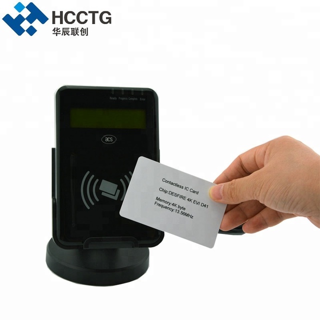 ISO1443 PC SC Compliant Contactless USB NFC Reader With LCD Smart Card Reader ACR1222L