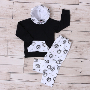 Venta al por mayor otoño Niñas Ropa conjuntos León impreso algodón fresco niños bebé niño conjuntos de ropa - Product Image 2