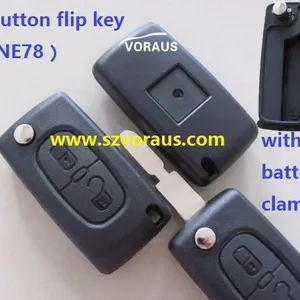 2 버튼 플립 원격 키 쉘 citr C3 C4 C5 C6 (NE78/배터리 클램프 없음)
