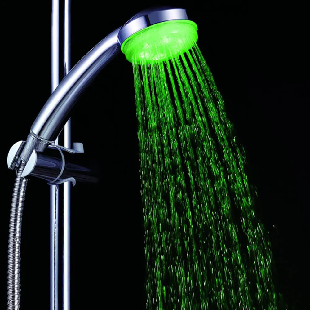 4 Zoll Sprüh düse Grün Blau Rot LED Wasser Selbst Dynamo Licht Bade dusche