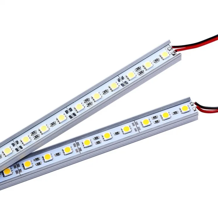 Barra de luces LED para vitrina de joyería, Brillo Intenso, 12V, 5050, 72leds, 1m