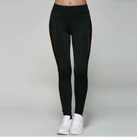 Vêtements de sport de yoga pour femme mature, leggings sexy en maille transparente pour le yoga