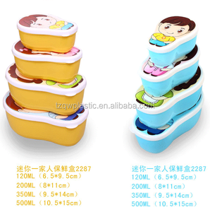 Mini famiglia felice di plastica per bambini Lunch Box set per la famiglia - Product Image 2