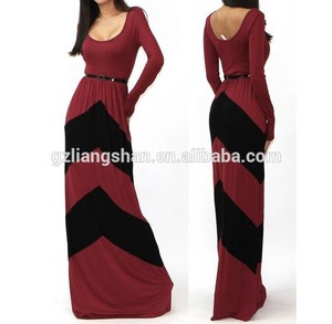 Mujer del verano 2015 OEM estilo del famoso manga larga delgada vestido Maxi con <span class=keywords><strong>la</strong></span> correa <span class=keywords><strong>Long</strong></span> Beach 3 colores - Product Image 4