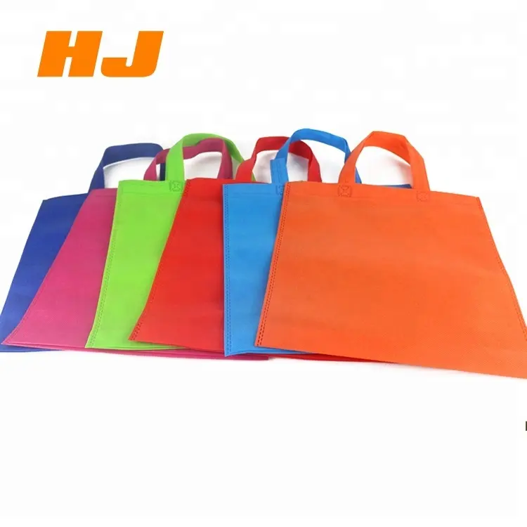 Cheap tote bags custom printed recyclable fabric non woven shopping bags with logo