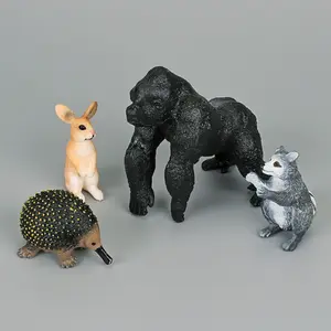 3rd סט: PVC סימולציה מוצק פלסטיק דגם האריה ג 'ירפה פראי בעלי החיים צעצועי בעלי החיים דמויות צלמיות