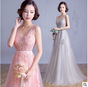 2019 Yiwu mercato tinta unita profondo scollo a V abbigliamento <span class=keywords><strong>matrimonio</strong></span> senza maniche abiti da sposa da donna - Product Image 5