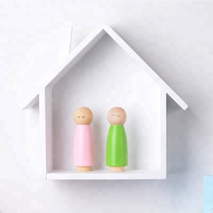<span class=keywords><strong>Étagère</strong></span> murale en bois MDF, dispositif suspendu au mur en forme de <span class=keywords><strong>maison</strong></span>, offre spéciale - Product Image 4