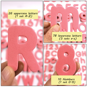 Lettere e Numeri Magnetici Lavagna in EVA Lettere Arabe con Magneti Base per Tavolo con Lettere Rosa Amore - Product Image 3