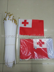 Banderas de mano de Tonga de marcado personalizado para eventos deportivos para exhibir el espíritu del equipo - Product Image 3