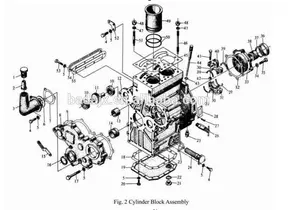 Jinma Tracteur TY290 Pièces de Moteur Diesel