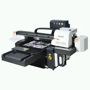 TECJET Dx5, DX7,XP600 Printhead 6090 Uv Mesin Pencetak Karpet Flatbed