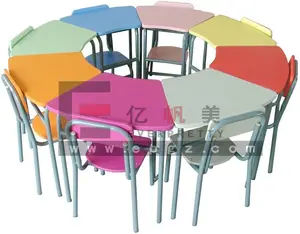 Factory Supplier Kindergarten Furniture Nursery Kids Reading Table and Chair for Kids